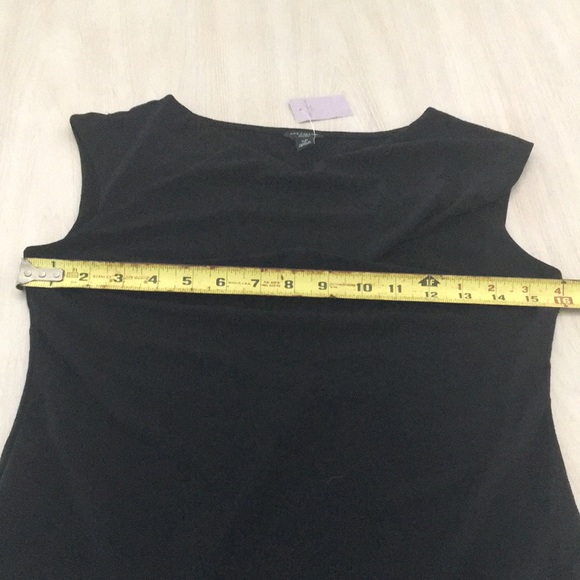 ANN TAYLOR PETITE DRAPED SHALLOW V-NECK TOP - Picture 6 of 7